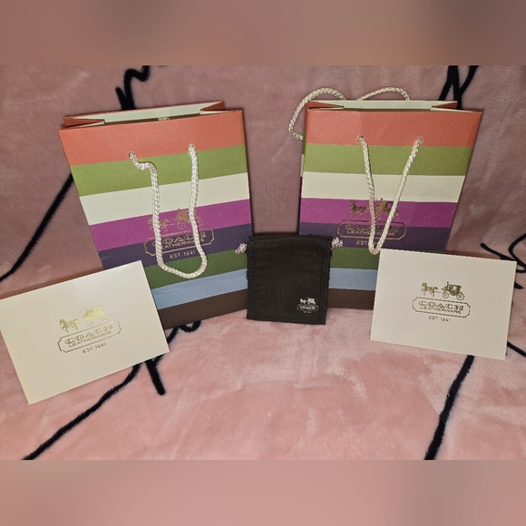 Coach Rainbow Stripe Gift Bag Set - Picture 2 of 3
